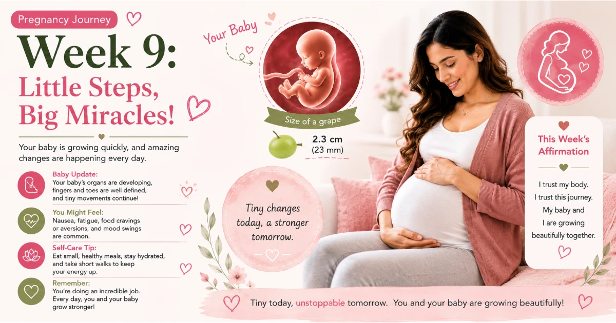 🤰 Pregnancy Journey – Week 9: Little Steps, Big Miracles! 💕