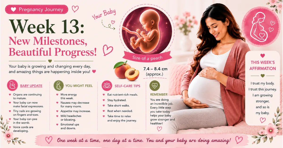 🤰 Pregnancy Journey – Week 13: New Milestones, Beautiful Progress! 💕