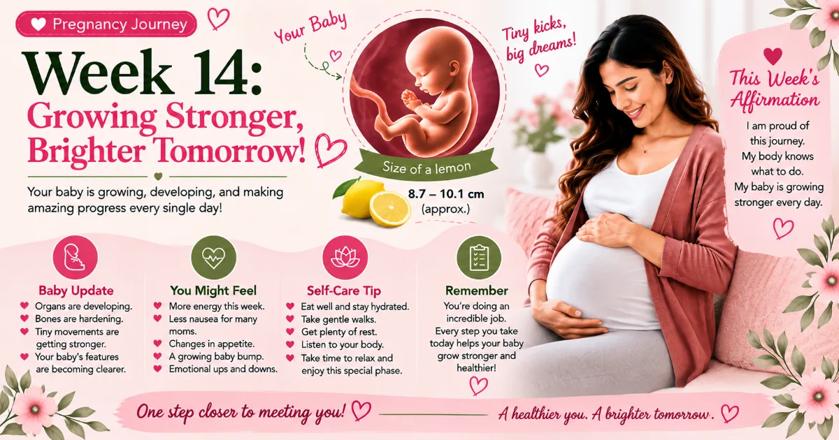 🤰 Pregnancy Journey – Week 14: Growing Stronger, Brighter Tomorrow! 💕