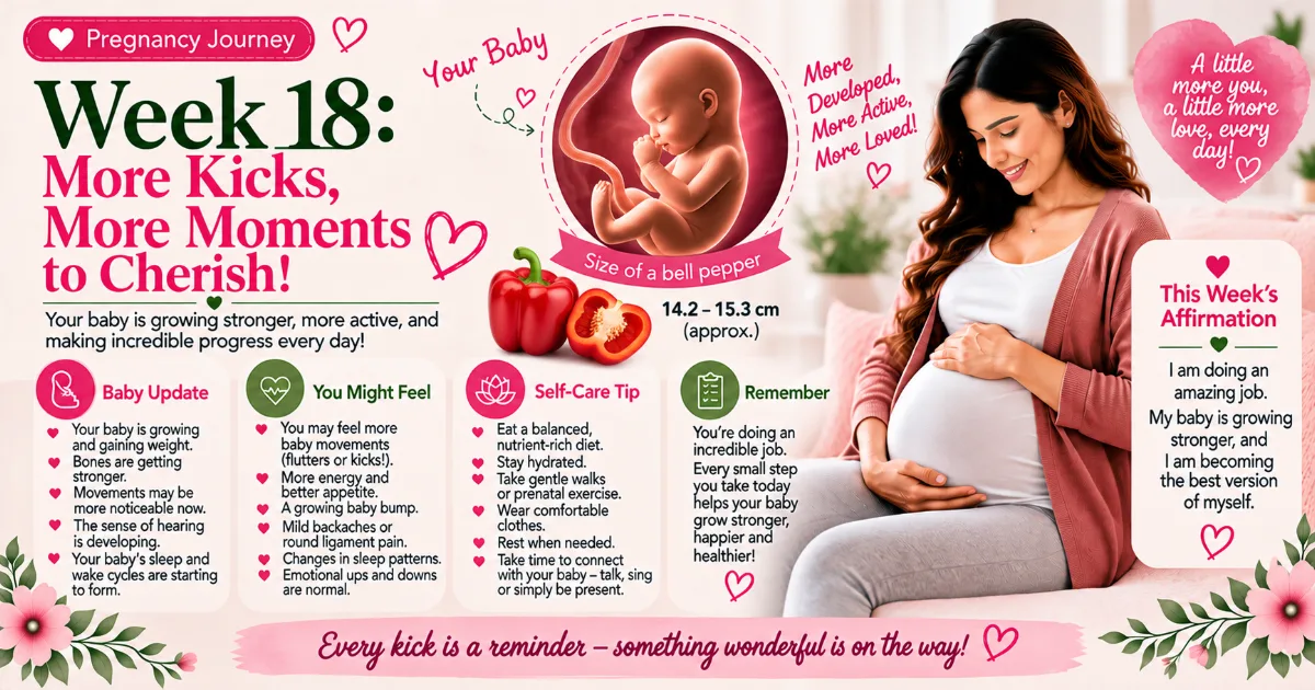 🤰 Pregnancy Journey, Week 18: More Kicks, More Moments to Cherish! 💕