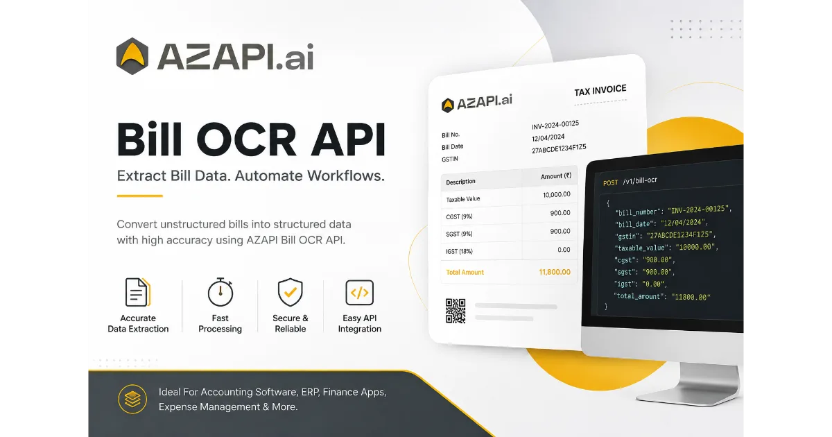 A Bill OCR API Is Use To Making Bill Data Easier