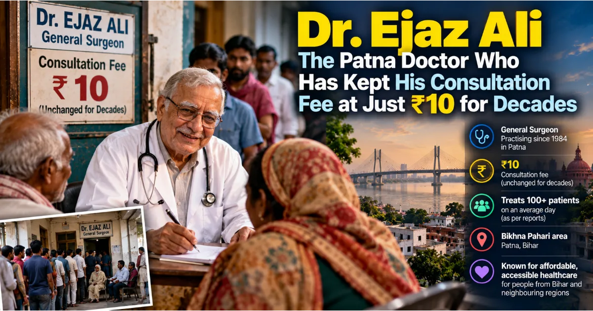 Dr. Ejaz Ali: The Patna Doctor Who Has Kept His Consultation Fee at Just ₹10 for Decades