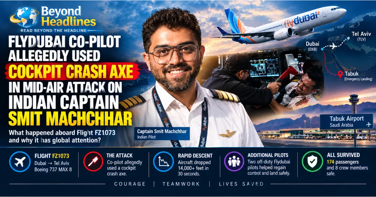 Flydubai Co-Pilot Allegedly Used Cockpit Crash Axe in Mid-Air Attack on Indian Captain Smit Machchhar: What Happened Aboard Flight FZ1073