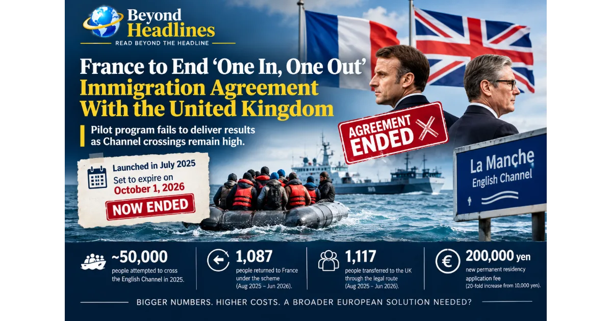 France Ends ‘One In, One Out’ Immigration Agreement With the United Kingdom as Channel Crossings Remain a Major Challenge