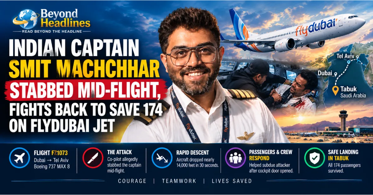 Indian Captain Smit Machchhar Stabbed Mid-Flight, Fights Back to Save 174 on Flydubai Jet