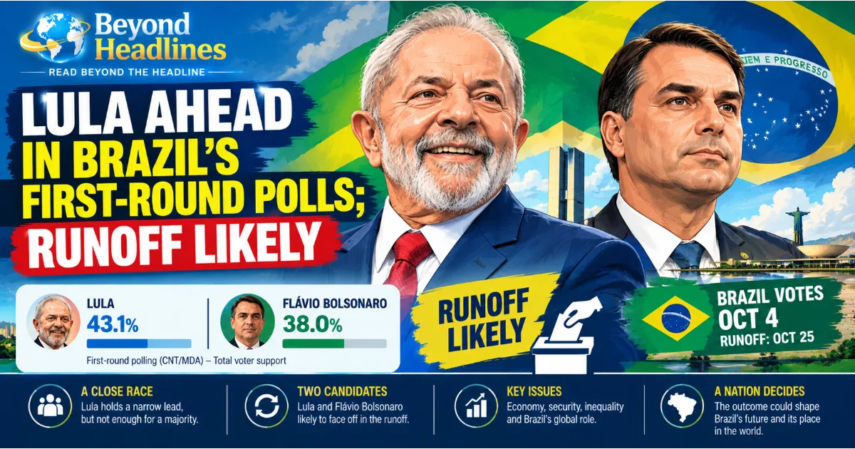 Lula Ahead in Brazil’s First-Round Polls, but Runoff Appears Increasingly Likely