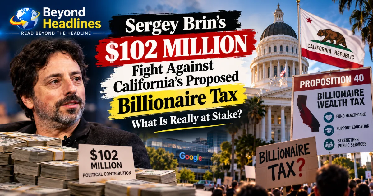 Sergey Brin's $102 Million Fight Against California's Billionaire Tax: What Is Really at Stake?