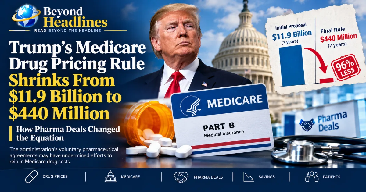 Trump’s Medicare Drug Pricing Rule Shrinks From $11.9 Billion to $440 Million: How Pharma Deals Changed the Equation