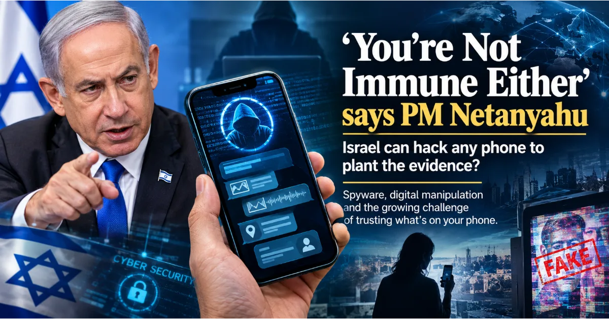 “You’re Not Immune Either”: Netanyahu’s Phone Warning Raises Questions About Hacking, Spyware and Digital Evidence